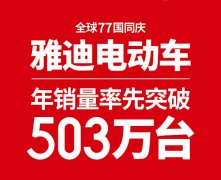 <b>年销量率先突破503万台，雅迪电动车为何总能快人一步？</b>