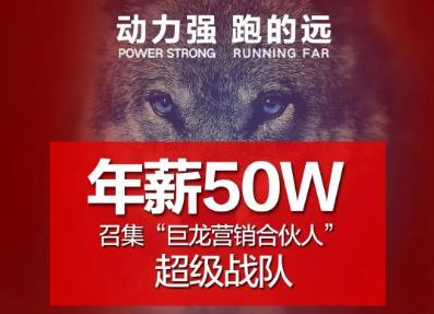 <b>年薪50万！ 巨龙募营销合伙人！外贸合伙人！</b>